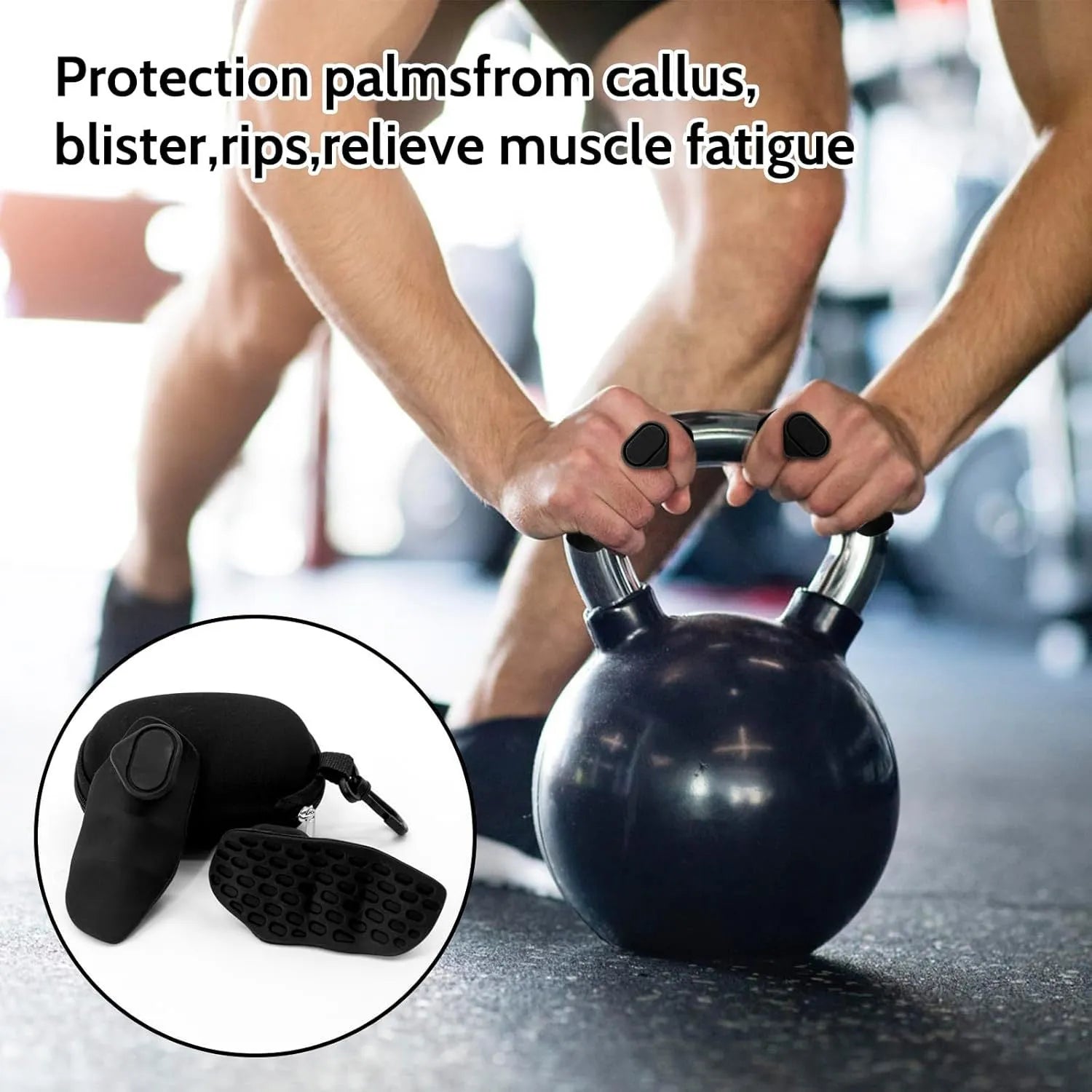 Anti-slip grip strengthener for dumbbell lifting in gray color