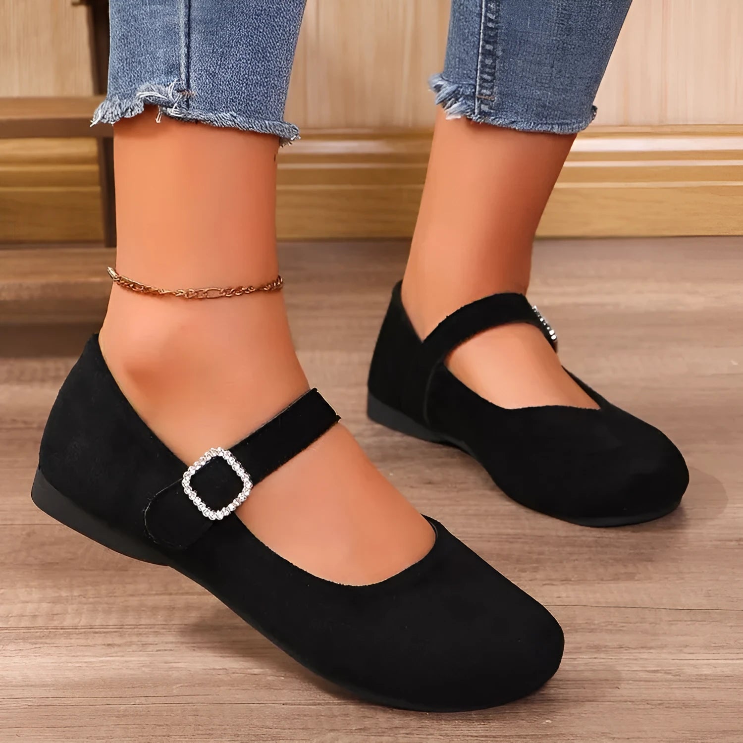 Solid black canvas fisherman shoes with low-top design and rubber sole