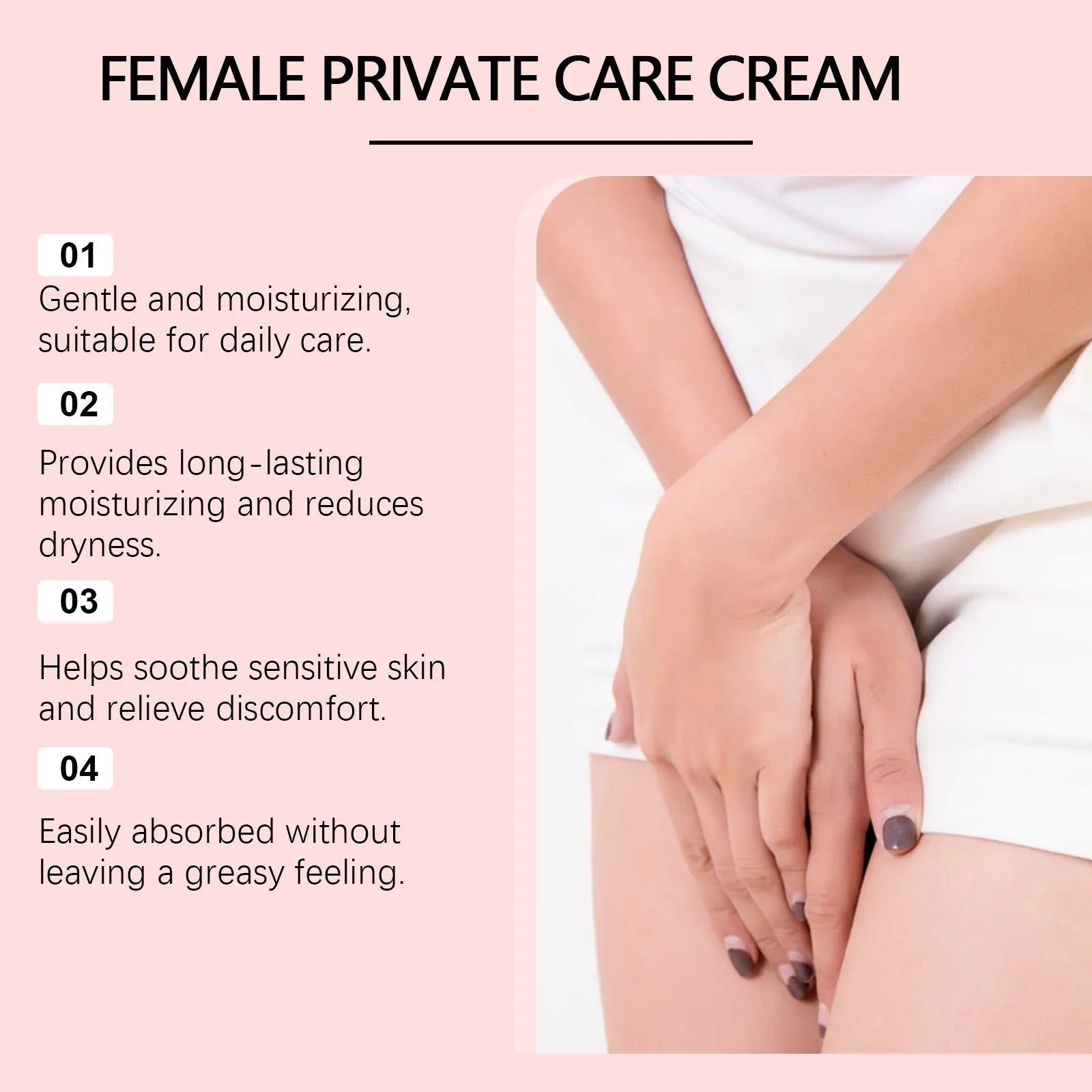 Gentle Care moisturising cream in 50g packaging with rose and peppermint extracts for dry skin