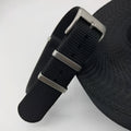 Nylon integrated textile watch strap in various colours showing 20mm and 22mm width options