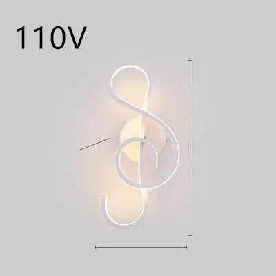 Nordic minimalist LED wall lamp in black or white with silicone shade for bedroom bedside lighting