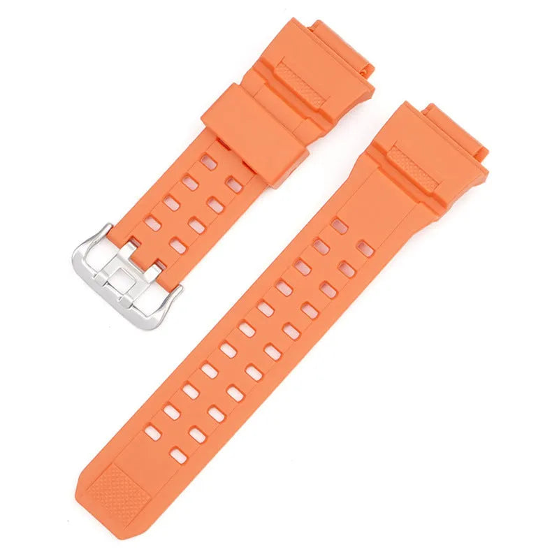 Camouflage pattern TPU watch strap with silver buckle measuring 12+7cm length