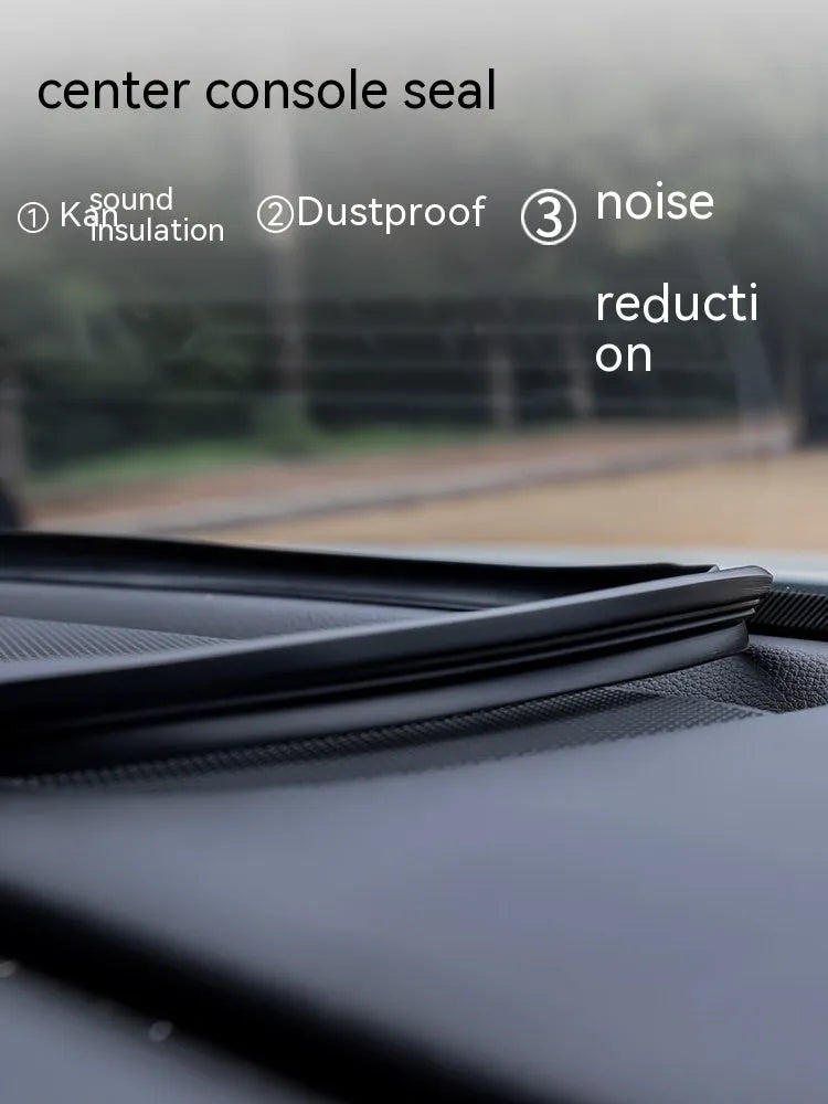 Outlander car dashboard soundproof seal strip showing 1.6m silicone construction with card slot design