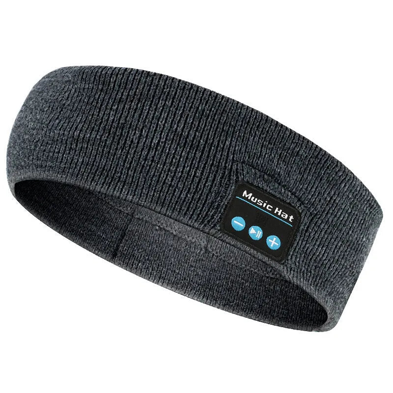 Bluetooth 5.4 sports headband in black, dark grey, or grey-white colours with washable design