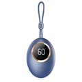 USB-powered hand warmer power bank with digital display in various colour options.