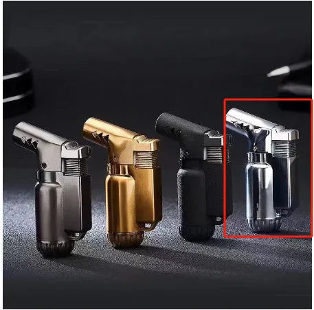 HB805-1 full metal windproof lighter in black, gold, grey, or silver finish