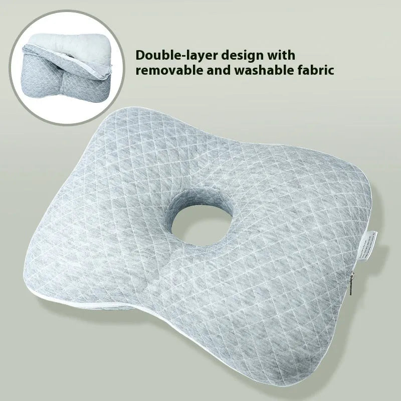 Adult single hole ear pillow for beauty salon procedures with detachable cover options