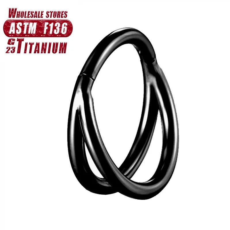 Titanium alloy nose ring F136 piercing jewellery in multiple colours and sizes