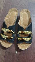 Roman style platform sandals in white, black, khaki, and sea blue colours on a rubber sole