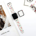 Printed silicone watch strap for Apple Watch in multiple colours and styles