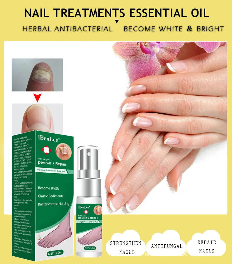 10ml bottle of Repair Dust whitening antibacterial liquid for foot care