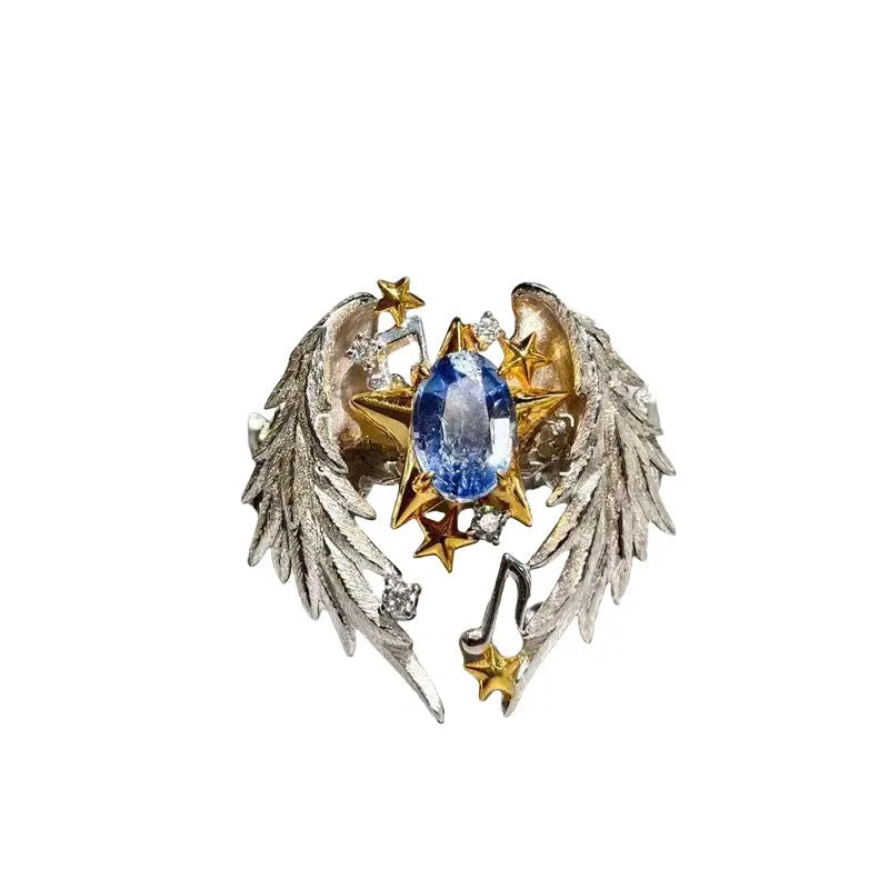 Angel Wings adjustable geometry ring with alloy construction and oiling finish