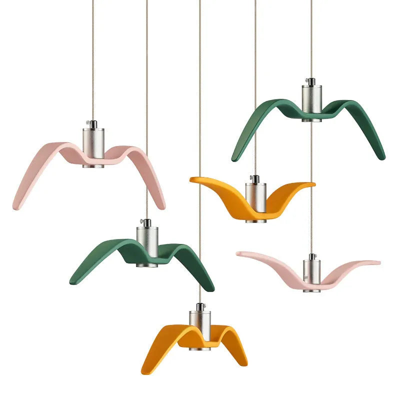 Nordic postmodern macaron design LED chandelier in 320mm diameter with multiple colour options