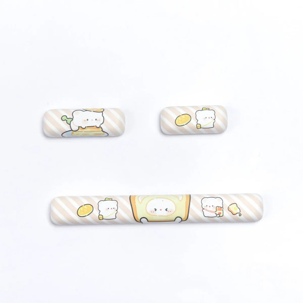MOG profile mechanical keyboard key caps with Steamed Bread designs in PBT plastic