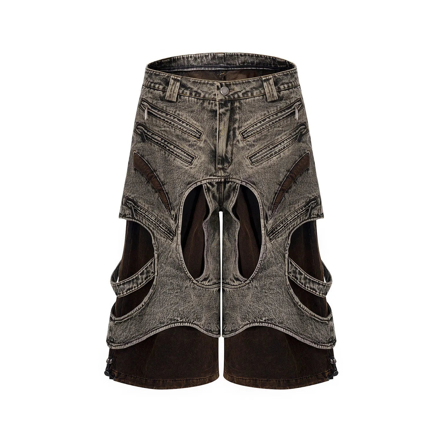 Men's splicing denim sleeveless vest with front zipper in summer casual style