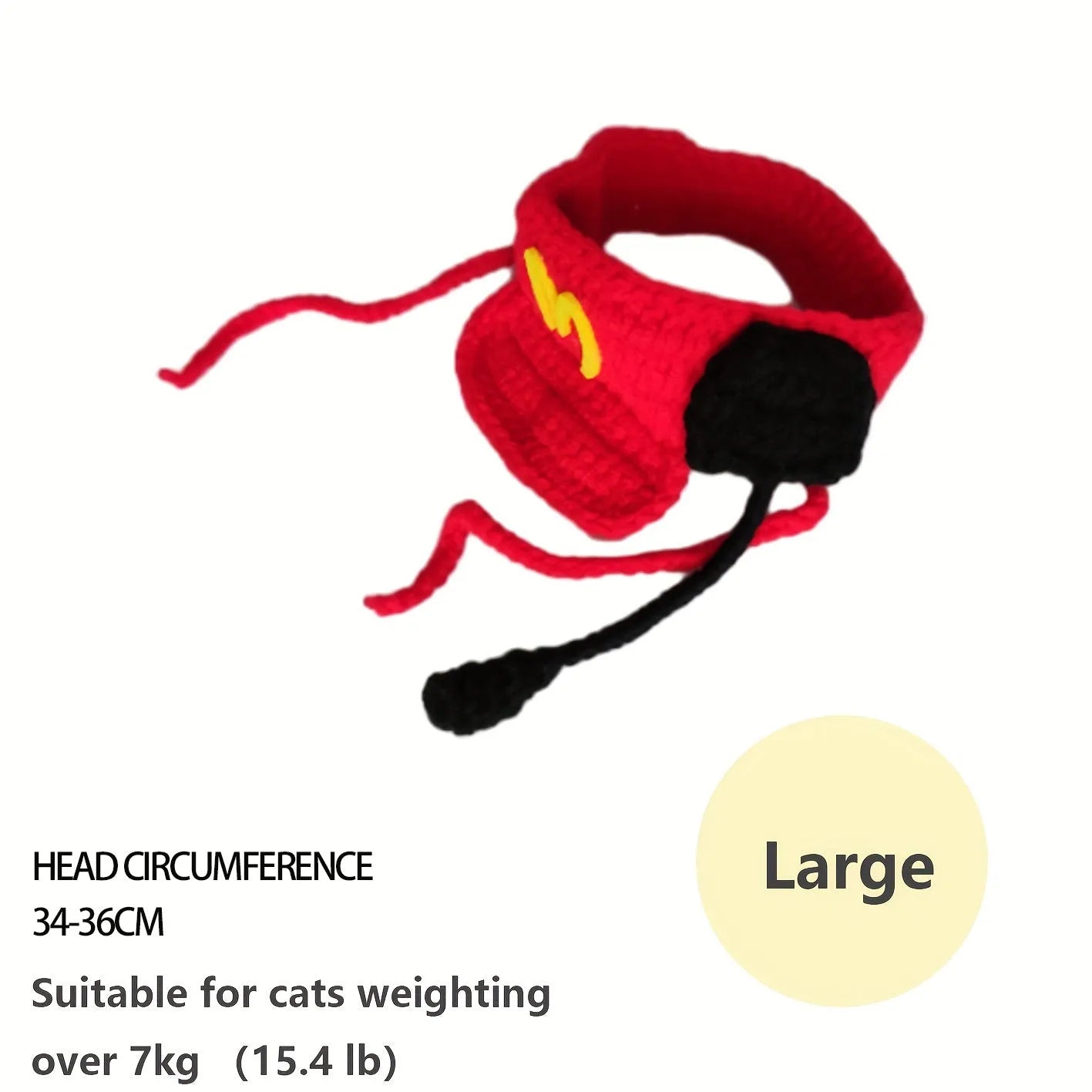 Handmade cotton knitted chef costume for small to medium cats and dogs