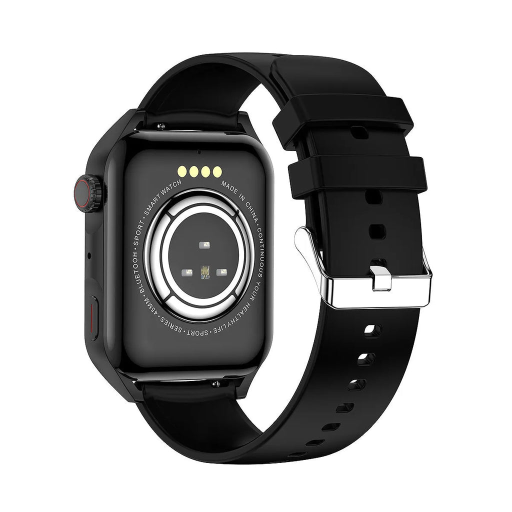 AMOLED NFC smart watch with 1.8 inch HD display and silicone wrist strap