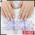 Korean Exquisite Nail Stickers pack showing colourful cartoon, floral, and embellished designs with included nail file.