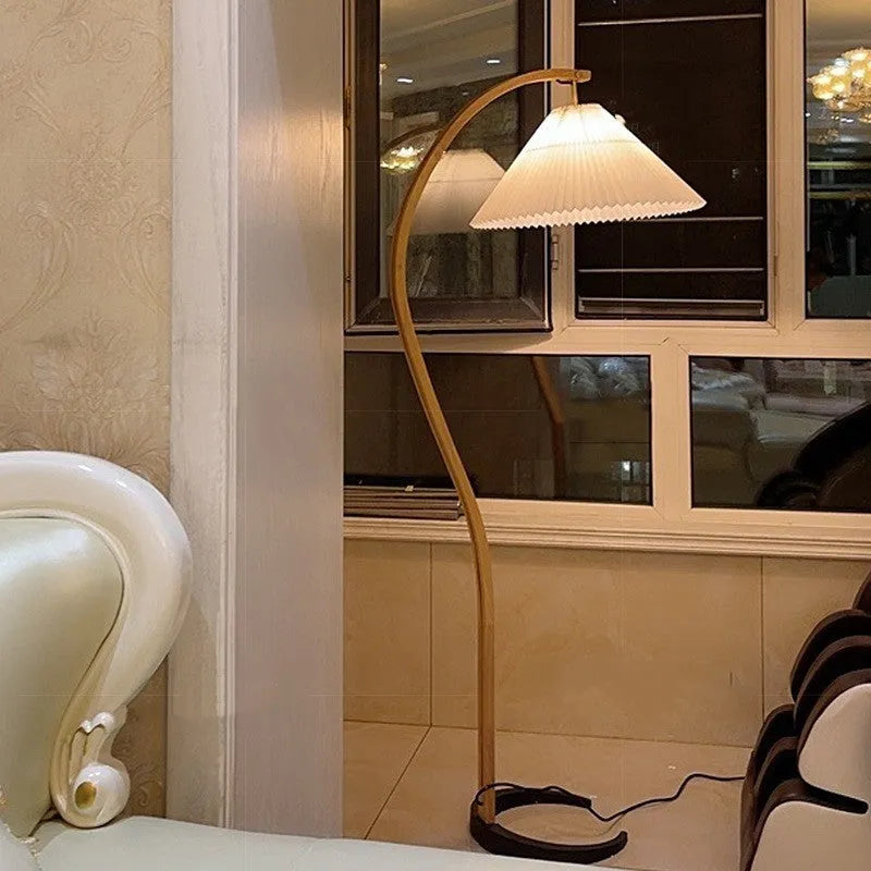 Retro vertical table lamp with three-colour variable light on sofa edge
