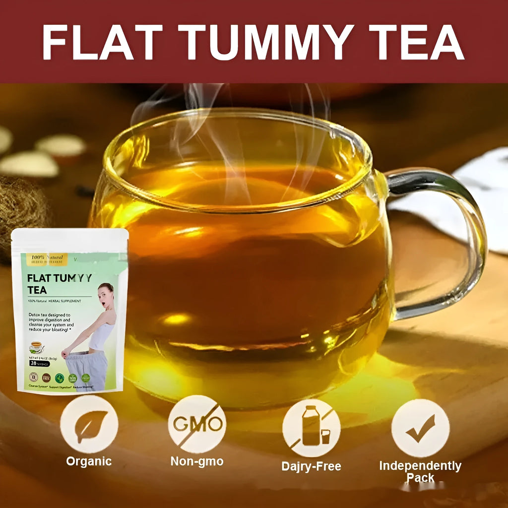 Single tea bag from a 28-day herbal slimming tea programme for women, showing one of thirteen variety options.