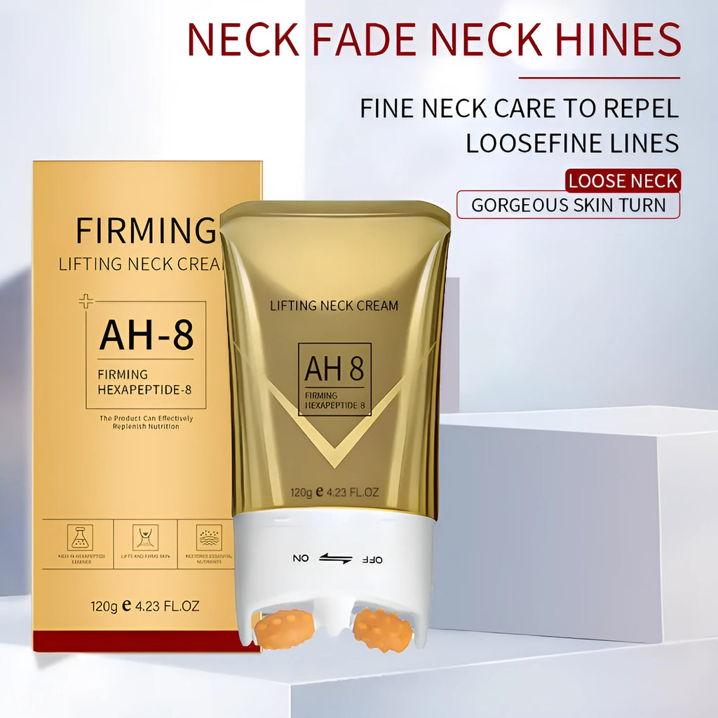 Roller neck cream tube with firming moisturiser properties, 120g net content