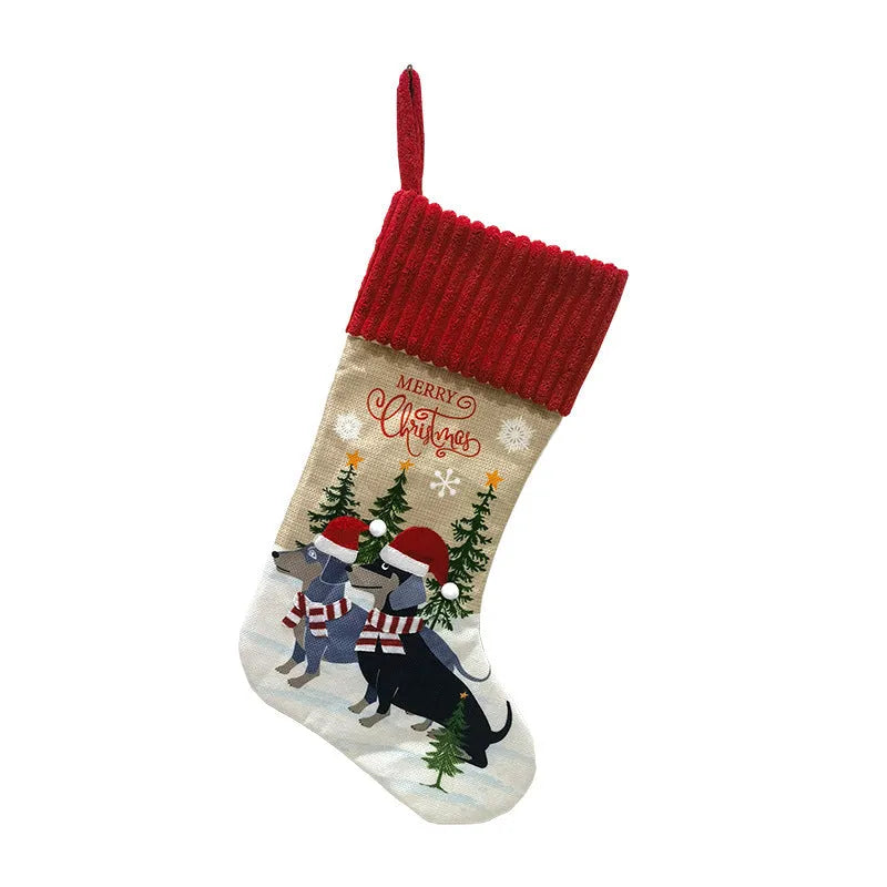 46cm cloth Christmas tree pet pendant ornament in pastoral or American style