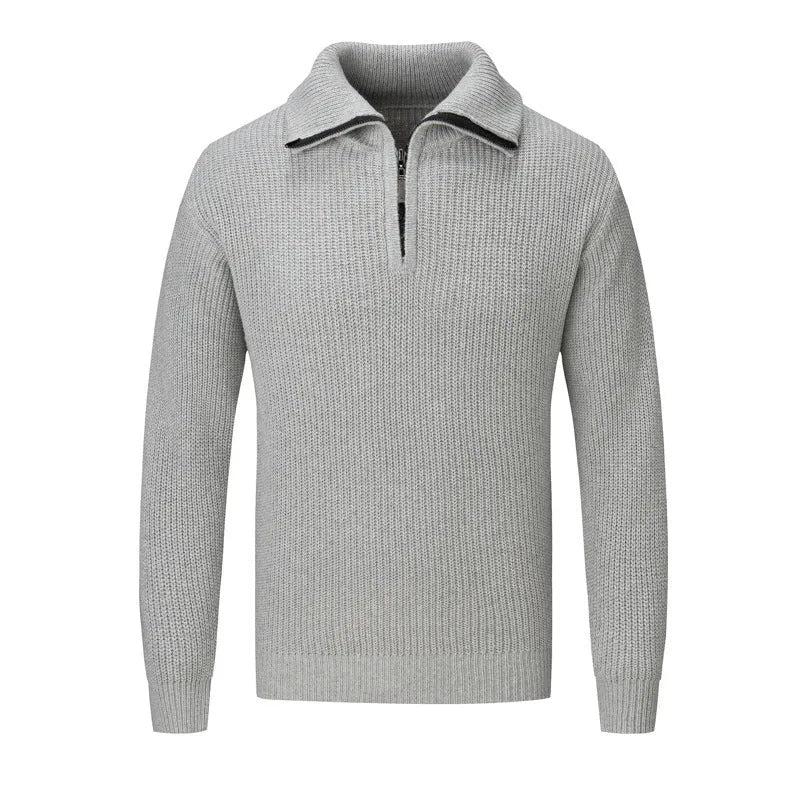 Men's slim fit pullover jumper in solid colour options for autumn and winter wear