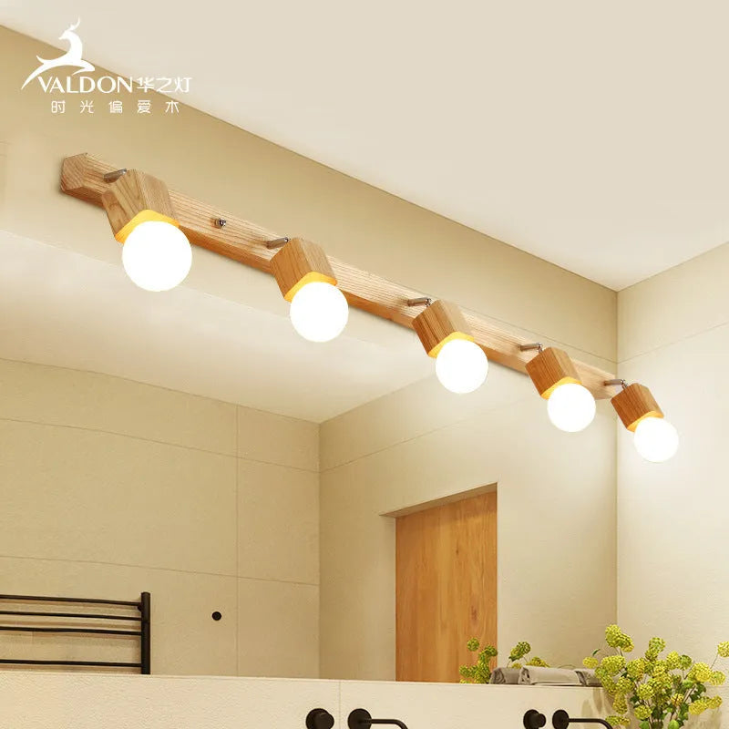24cm circular LED mirror cabinet wall lamp mounted on bedroom wall