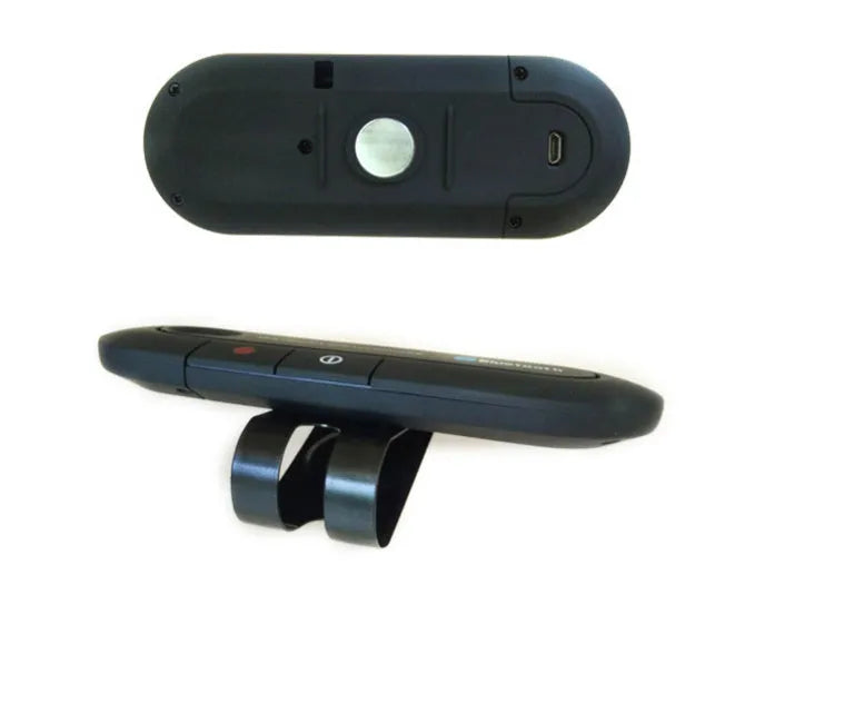 Vehicle-mounted Bluetooth handsfree sun visor music player in ABS plastic, black colour, with clip