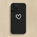 Soft silicone phone case for iPhone, Cat's Eye black with simple-love pattern