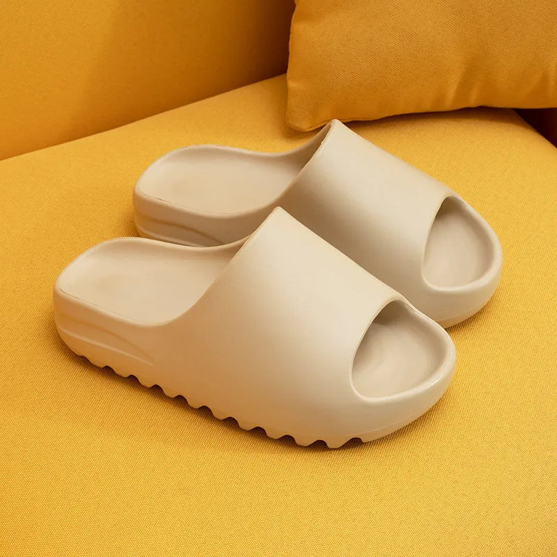 Unisex EVA flip flops beach slippers in multiple colours with injection-moulded sole