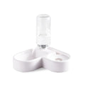 White automatic cat water fountain with 2.5L capacity and quiet pump operation