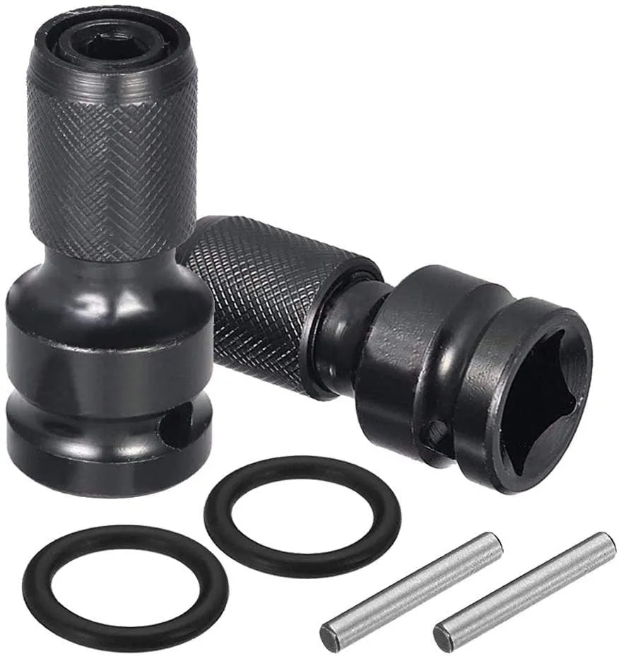 Scaling bit holder with telescopic sleeve and hexagonal handle for electric wrench adaptation
