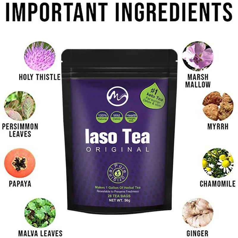 A single bag of sugar-free instant slimming tea with cold soaking preparation.