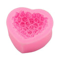 Pink silicone mould shaped like a love rose for Valentine's Day baking and crafting