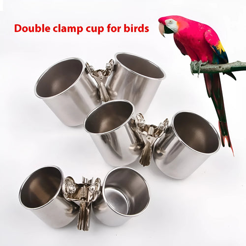Stainless steel birdcage outdoor feeder in natural colour, small medium and large sizes