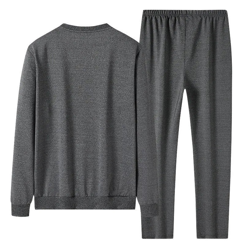 Spring autumn men casual tracksuit set no metal drawstring pockets polyester knit black gray light gray coat and trousers
