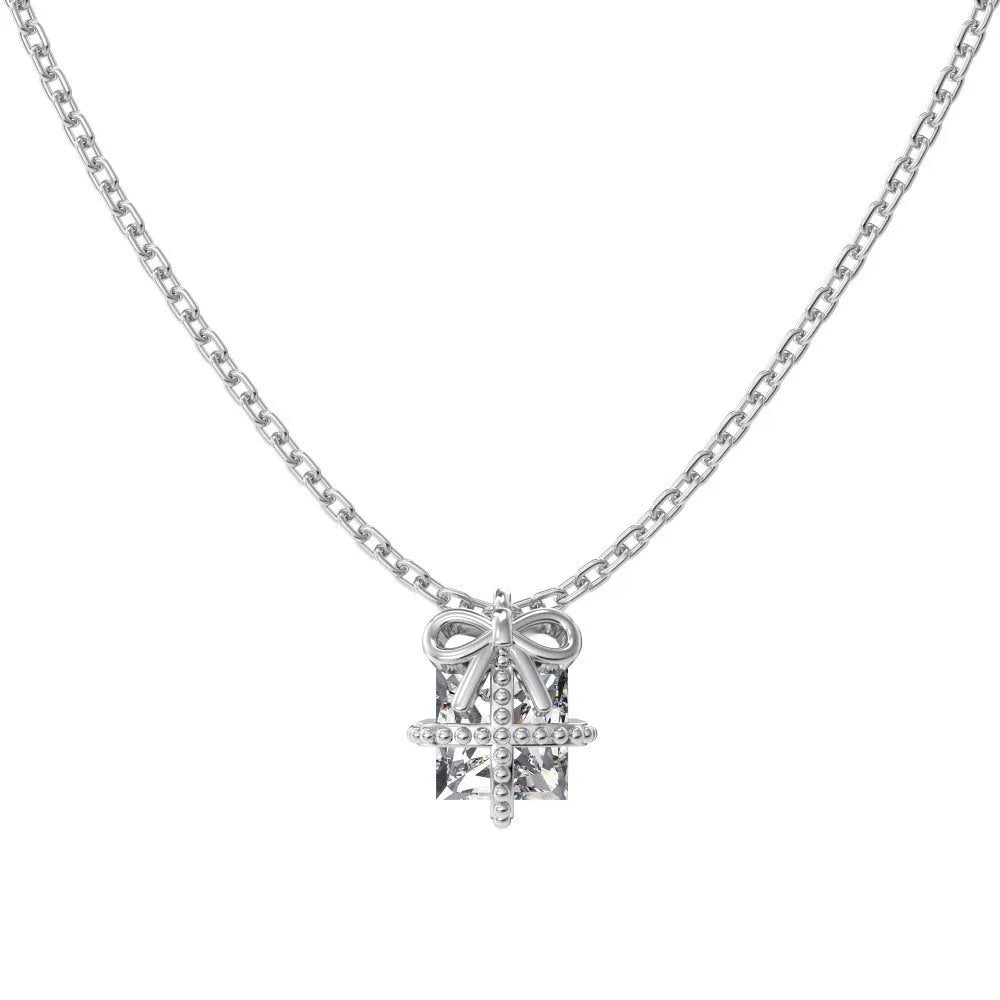 S925 sterling silver necklace and earring set with gold animal pendant for women