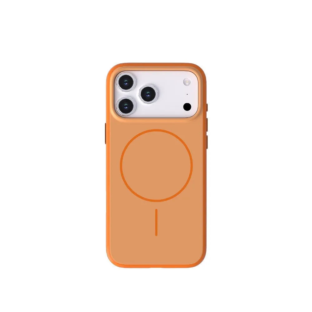 Magnetic silicone phone case for iPhone 17 series in six colour options, matte finish, shockproof design