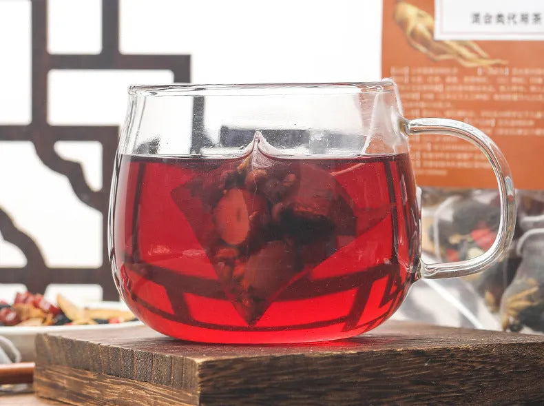 Sealed bag of Ginseng Black Wolfberry Tea containing 40 individual 5g tea bags.