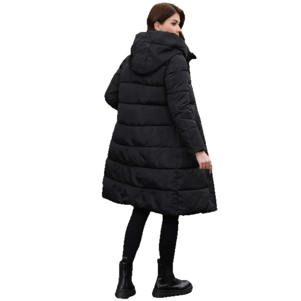 Men's black slim fit hooded jacket with long sleeves on a model