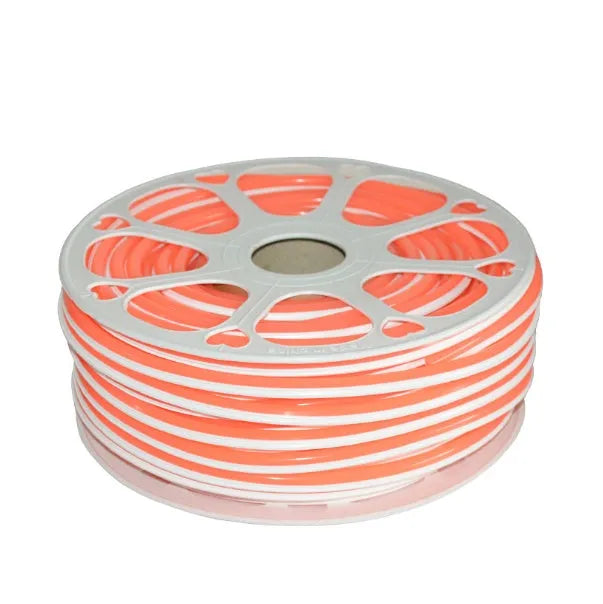 Flexible silicone LED neon light bar in multiple colours showing 8mm width and bending capability