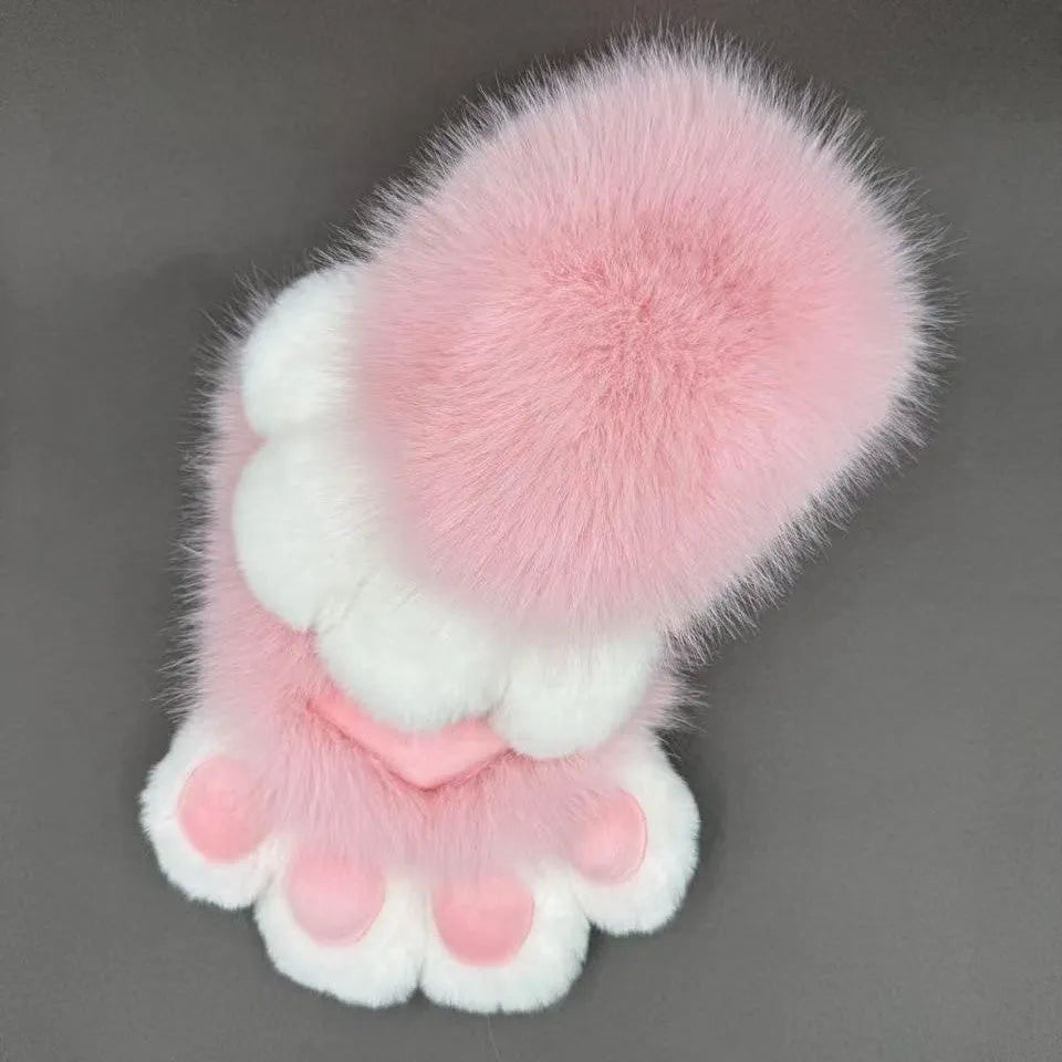 Colourful animal claw cosplay gloves in nylon material showing multiple colour options