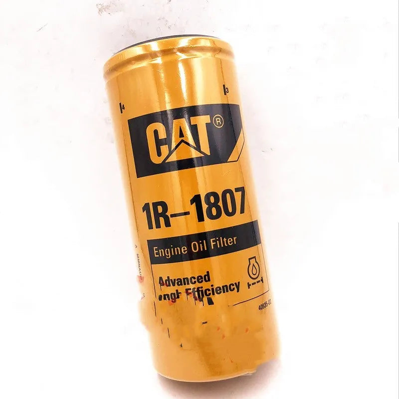Yellow Caterpillar engine water fuel separator filter element measuring 262mm height