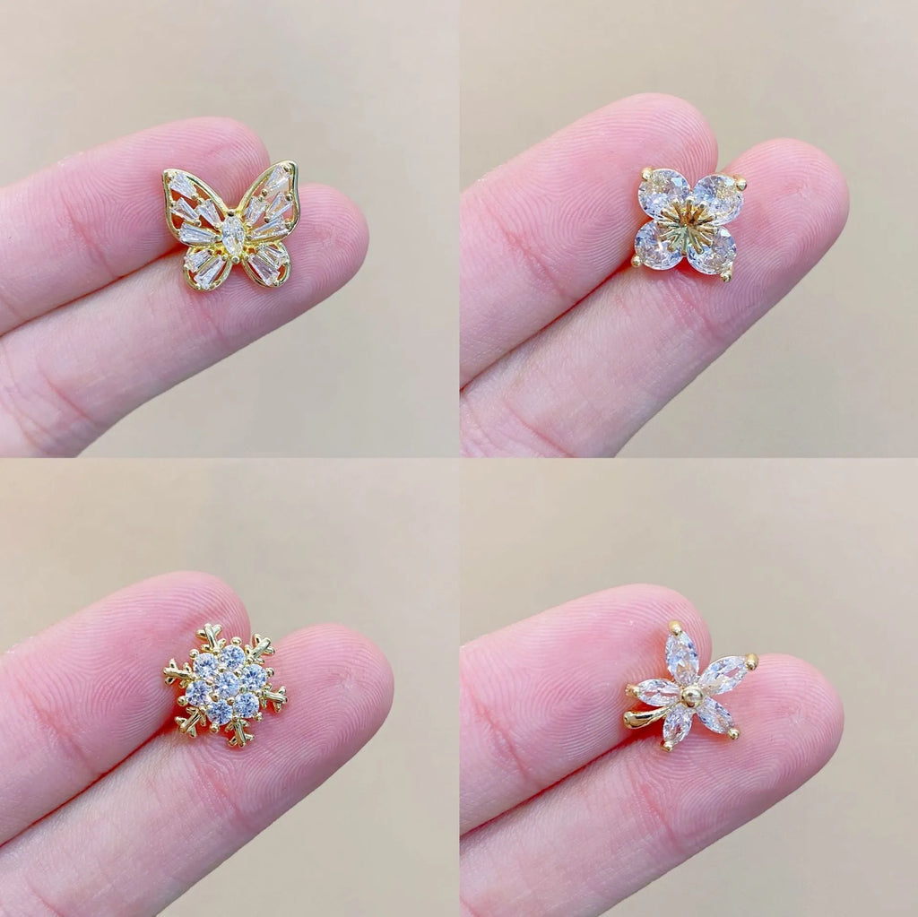 Copper geometric brooch with electroplated finish in colour variation A5-82 for women's clothing decoration