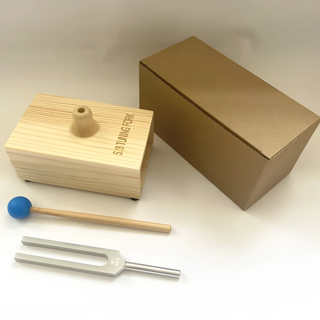 432Hz aluminium alloy tuning fork with speaker in kraft paper box packaging