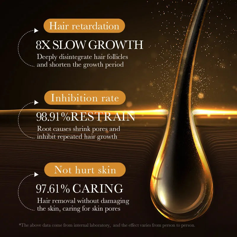 ZOZU24K Gold Hair Removal Cream 100g tube for gentle non-irritating body and underarm hair removal