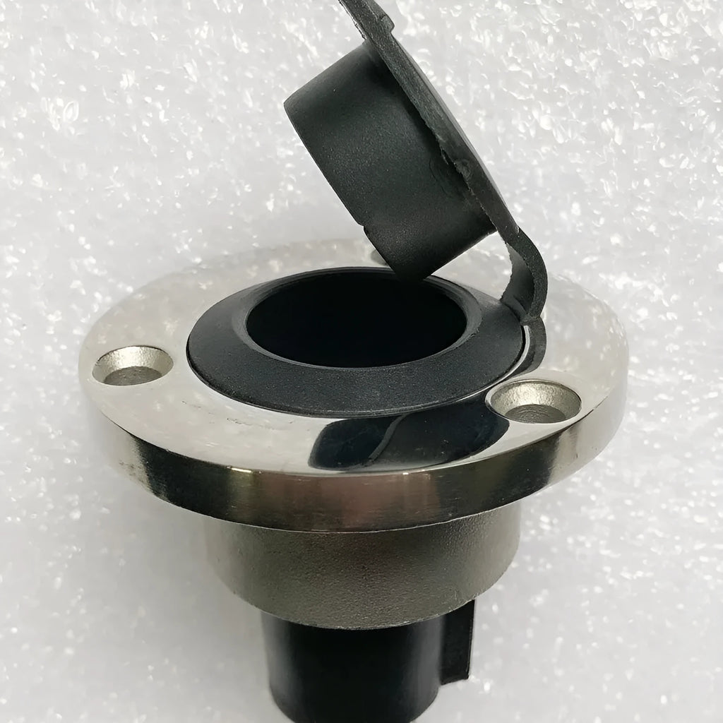 Yacht anchor light ring lamp socket with stainless steel pole and white ABS housing