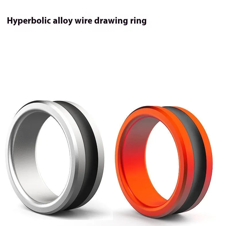 Orange alloy fishing pull loop hand guard accessory for rod grip security