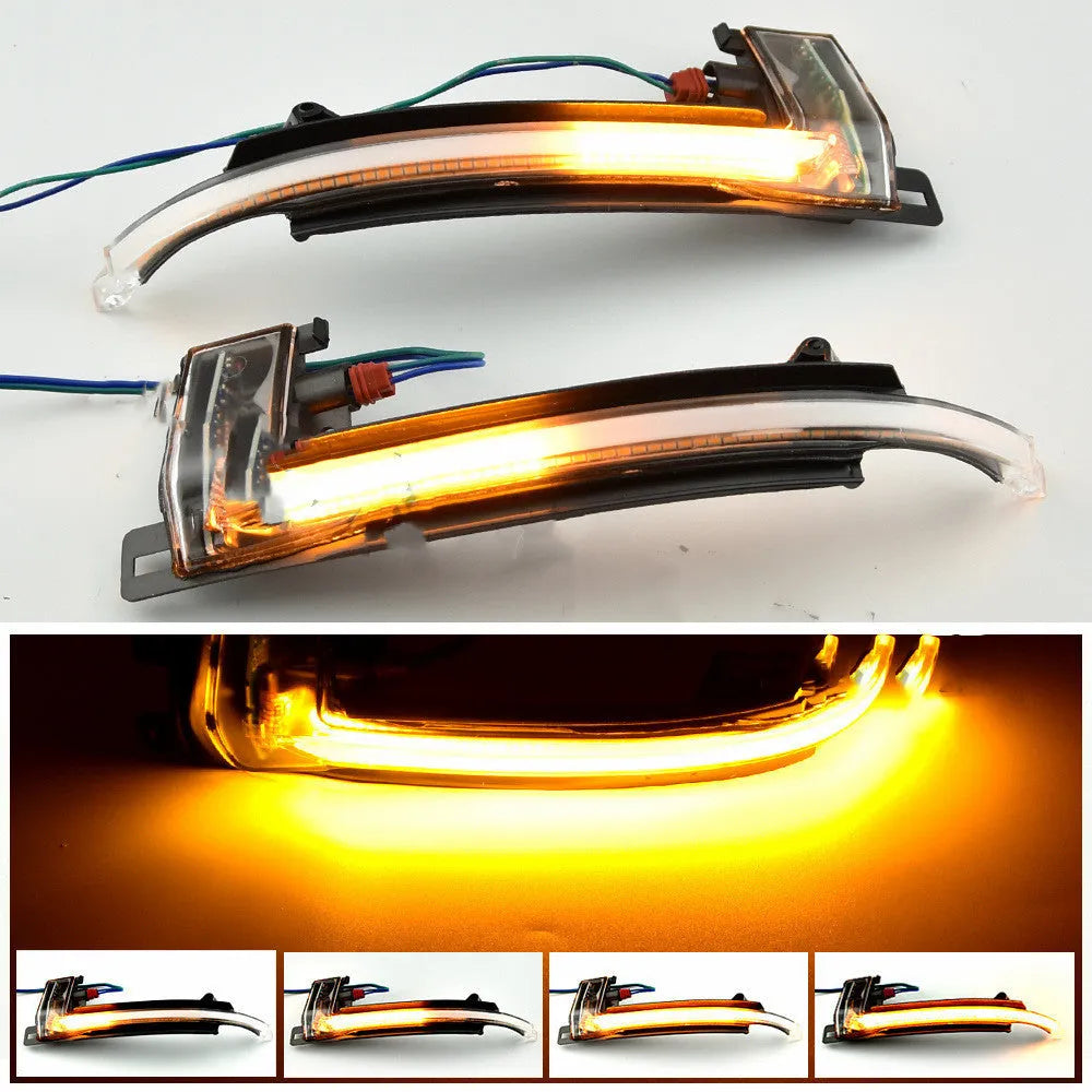 Dynamic LED mirror turn signal for Audi B8 B8.5 models in crystal white or black